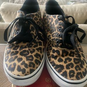 Leopard print vans